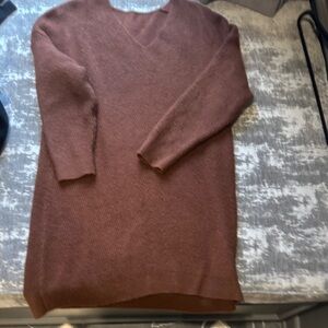 Women's V-Neck Brown Sweater
